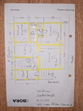 Foto - 3 Zimmer Wohnung 60m² - 900,00&nbsp;EUR Kaltmiete, ca.&nbsp; 60,00&nbsp;m&sup2;