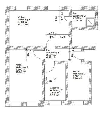 Foto - 3 Zimmer Etagenwohnung zur Miete in Brieskow-Finkenheerd