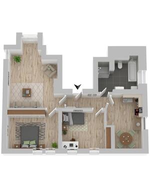 Foto - 3 Zimmer Dachgeschoßwohnung zur Miete in Zeitz