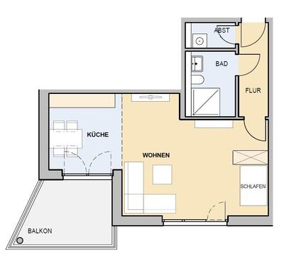 Foto - 1 Zimmer Etagenwohnung zur Miete in Braunschweig