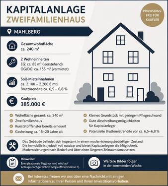 Foto - 2 Familienhaus - als Kapitalanlage teilvermietet