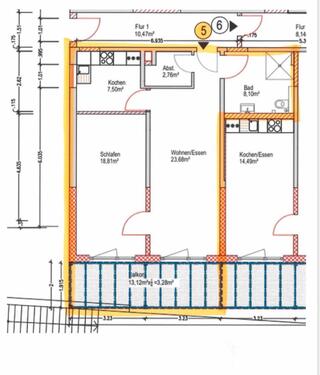 Foto - 64qm Wohnung mit Balkon sofort zur Verfügung.