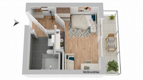 Foto - Modernes Studentenappartement in zentraler Lage von Deggendorf zu vermieten! Ab sofort frei!