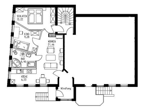 Foto - kleine 3-Zimmer-Wohnung in Kürnach