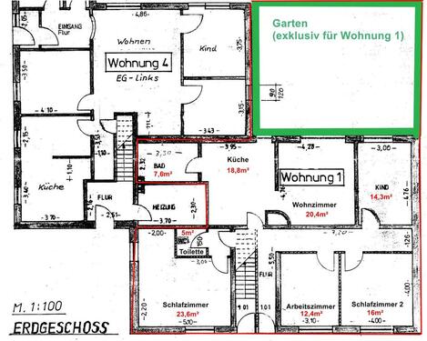 Foto - 133qm große Wohnung mit 5 Zimmern stadtnah in Völlen zu vermieten