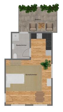 Foto - 1 Zimmer Etagenwohnung in Bockenheim an der Weinstraße