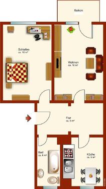 Foto - Etagenwohnung zur Miete in Parchim