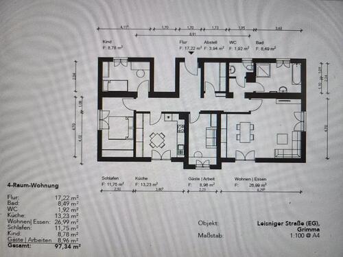 Foto - 4 Zimmer Erdgeschoßwohnung zur Miete in Grimma