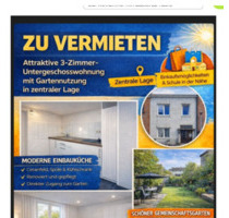 3 ZKB · ca. 62 m² · Reihenhaus · Garten, Souterrain , NÄHE WATERFRONT - Bremen Burglesum