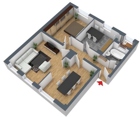 Foto - Nahe Stadenpark, 80m² 3 ZKB, Eichenparkett, idealer Schnitt