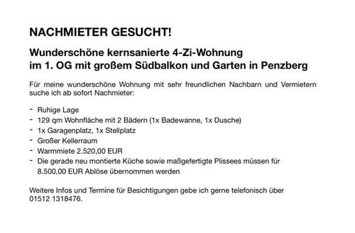 Foto - Kernsanierte 4 Zi Whg mit Südbalkon & Garten