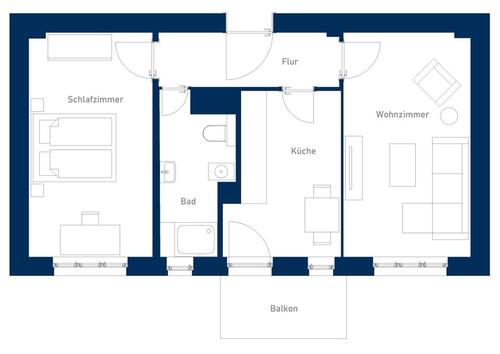 Foto - 2 Zimmer Etagenwohnung zur Miete in Leipzig