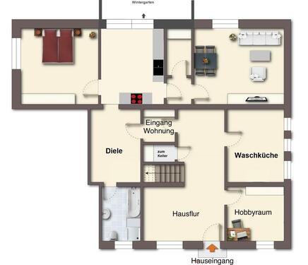 Foto - Etagenwohnung zur Miete in Bielefeld