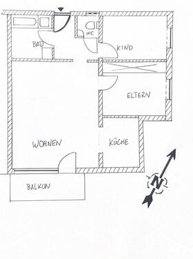 Foto - Provisionsfreie, leerstehende und bezugsfreie, Wohung mit Balkon