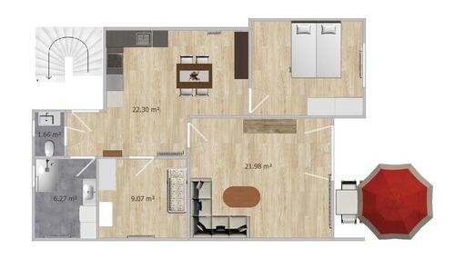 Foto - Ländliche 3 Zimmer DG Wohnung mit großem Balkon in Lahr Reichenbach