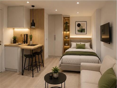 Foto - Modernes möbliertes 1Zimmer Studio Apartment