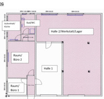 Gewerbeimmobilie - Büro mit 2 gr. Hallen+Lager zu VERMIETEN - Schwalbach