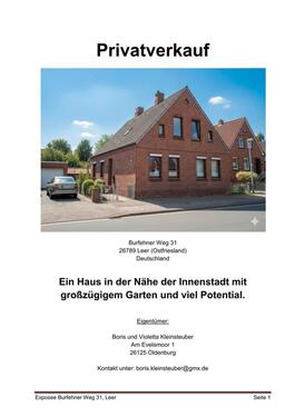 Foto - Doppelhaus in ruhiger Lage in Leer innenstadtnah