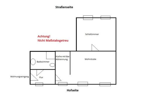 Foto - 2 Raumwohnung in Hundisburg - 300,00 EUR Kaltmiete,