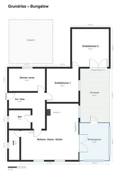 Foto - Gepflegter Bungalow mit Wintergarten, Kamin und großer Terrasse