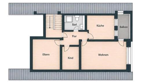Foto - 3 Zimmer Dachgeschoßwohnung in Neusäß