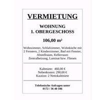 4 Raum Wohnung zu vermieten - 750,00&nbsp;EUR Kaltmiete, ca.&nbsp; 106,00&nbsp;m&sup2; in Oberlungwitz (PLZ: 09353)