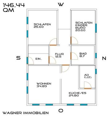 Foto - 146 m² Wohnung, Kernsaniert - 900,00 EUR Kaltmiete,