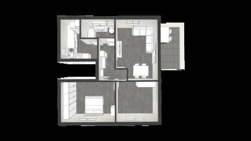 Foto - Gepflegte 3 Zimmer Wohnung möbiliert mit 10m²Balkon