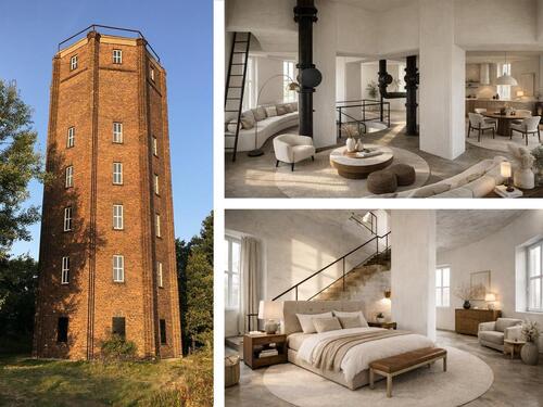 Foto - Außergewöhnliches Haus: Achteckiger Wasserturm mit 360°-Panorama