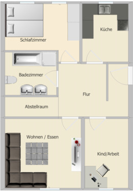 Foto - 3 Zimmer Etagenwohnung in Sennfeld