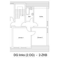 Schöne Dachgeschosswohnung in Bad Salzuflen 2-Zimmer KB