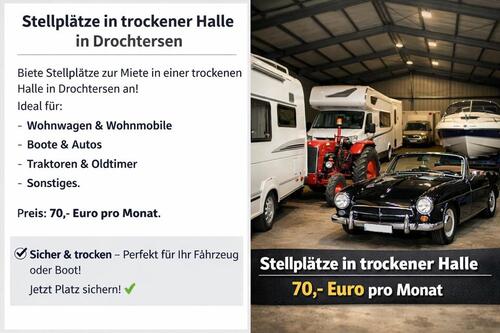 Foto - Hallenstellplätze zu vermieten (trocken) – Drochtersen