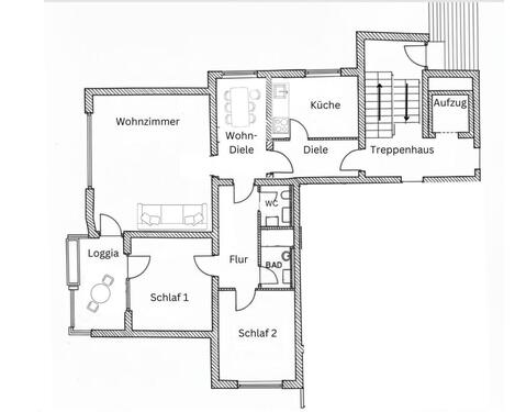 Foto - Helle 3,5-Zi.-Wohnung 95 m² mit Westbalkon, TG & Aufzug, z. Miete