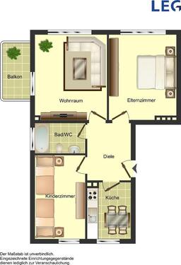 Foto - 3 Zimmer Etagenwohnung zur Miete in Bocholt