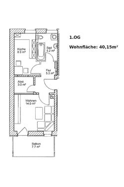 Foto - Helle 1-Raum-Wohnung mit Balkon in Böhlitz-Ehrenberg, Leipzig
