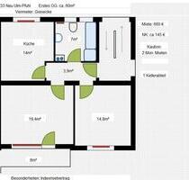 2 Zimmer Küche Bad in Pfuhl - 660,00&nbsp;EUR Kaltmiete, ca.&nbsp; 60,00&nbsp;m&sup2; in Neu-Ulm (PLZ: 89233) Burlafingen