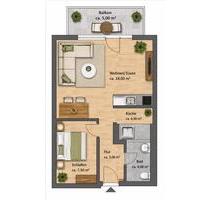 Gemütliche 1-Zimmer-Wohnung mit Balkon & Aufzug in ruhiger Lage – - Detmold Hiddesen