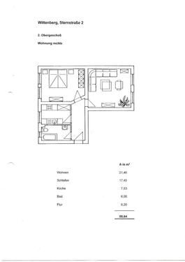 Foto - 2 Zimmer Etagenwohnung zur Miete in Wittenberg Lutherstadt