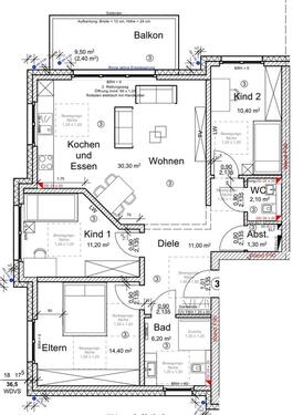 Foto - 4-ZKB Whg. Erstbezug ! - 1.150,00&nbsp;EUR Kaltmiete, ca.&nbsp; 90,00&nbsp;m&sup2;