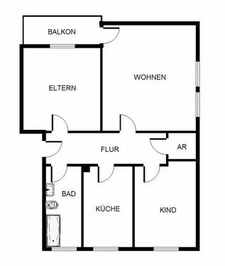 Foto - Gepflegte 3-Zimmer-Wohnung Waldrandlage