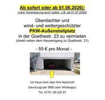 Stellplatz zu vermieten - überdacht - Goethestr. 23 - Ingolstadt Nordost