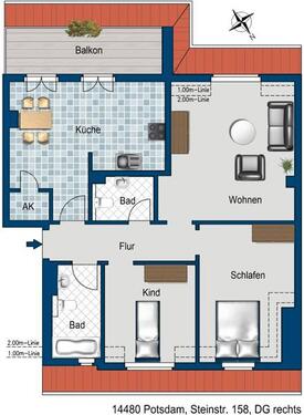 Foto - 3 Zimmer Etagenwohnung zur Miete in Potsdam