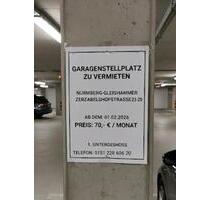GARAGENSTELLPLATZ ZU VERMIETEN - 70,00&nbsp;EUR Miete, in Nürnberg (PLZ: 90478) Gleißhammer