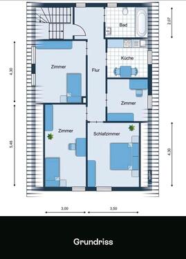 Foto - Helle 3,5Zi DG Wohnung am Herminghauspark