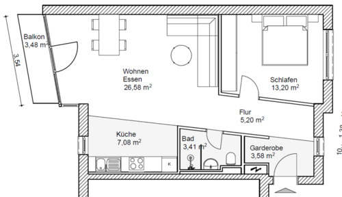 Foto - 2- Zimmer- Wohnung in Ingolstadt- Süd, Nähe HBF