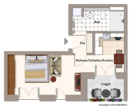 Foto - *geförderter Wohnraum* - 1-Zimmer Wohnung mit Wohnberechtigungsschein zentrumsnah in Ulm!
