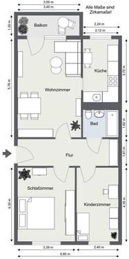 Foto - Etagenwohnung zur Miete in Gera