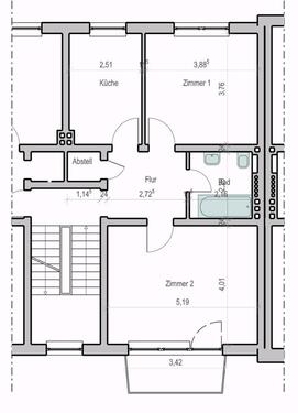 Foto - 2 ZKBB ab 01.01 oder 01.02 - 1.050,00 EUR Kaltmiete,