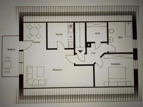 Foto - 2.5 Zimmer Dachgeschoßwohnung zur Miete in Magstadt