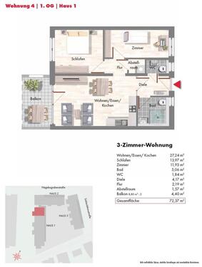 Foto - 3.5 Zimmer Etagenwohnung in Rottweil